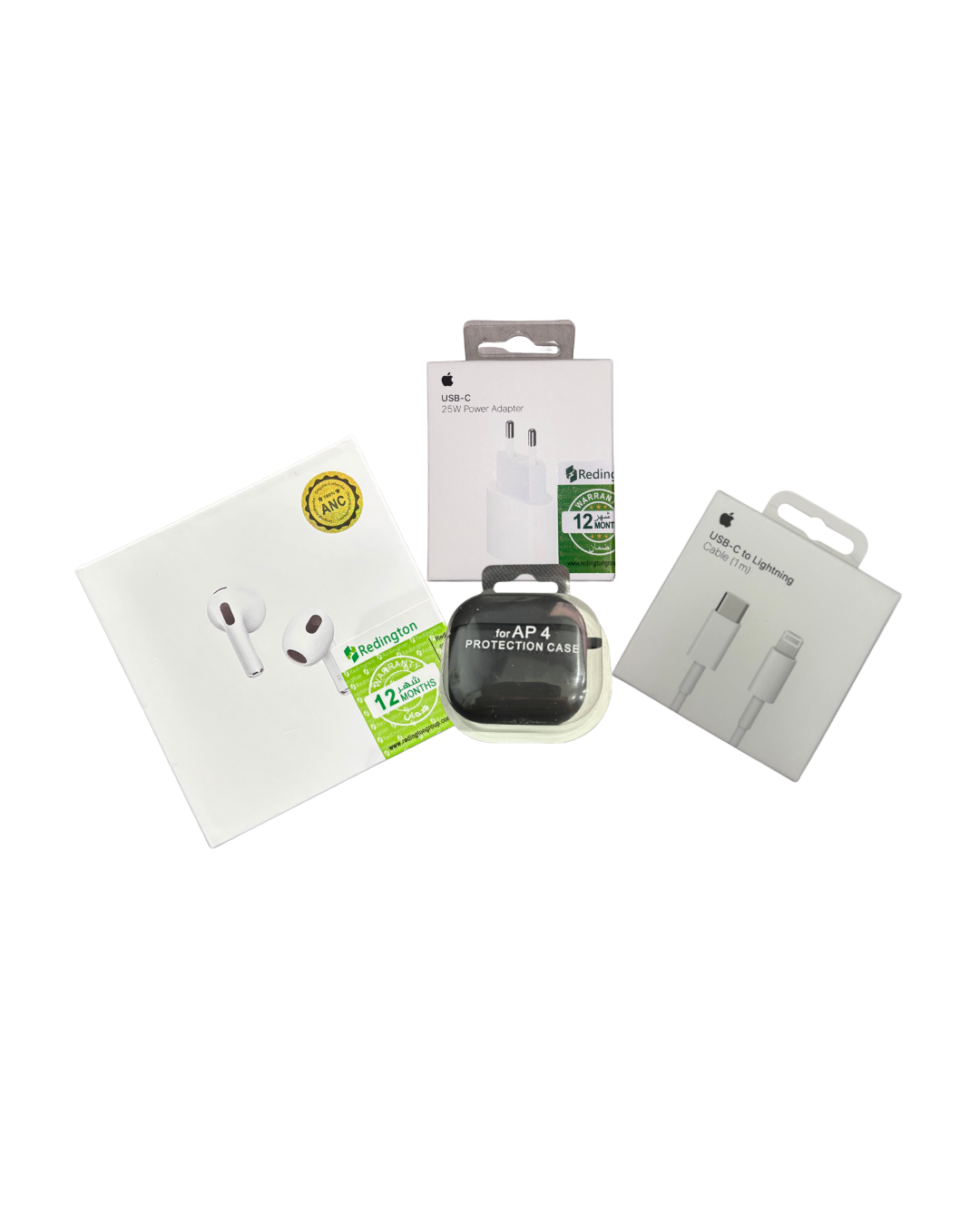 ✨ AirPods 3 Complete Bundle – Cover + 25W Fast Adapter + Lightning/Type-C Cable | Free Delivery