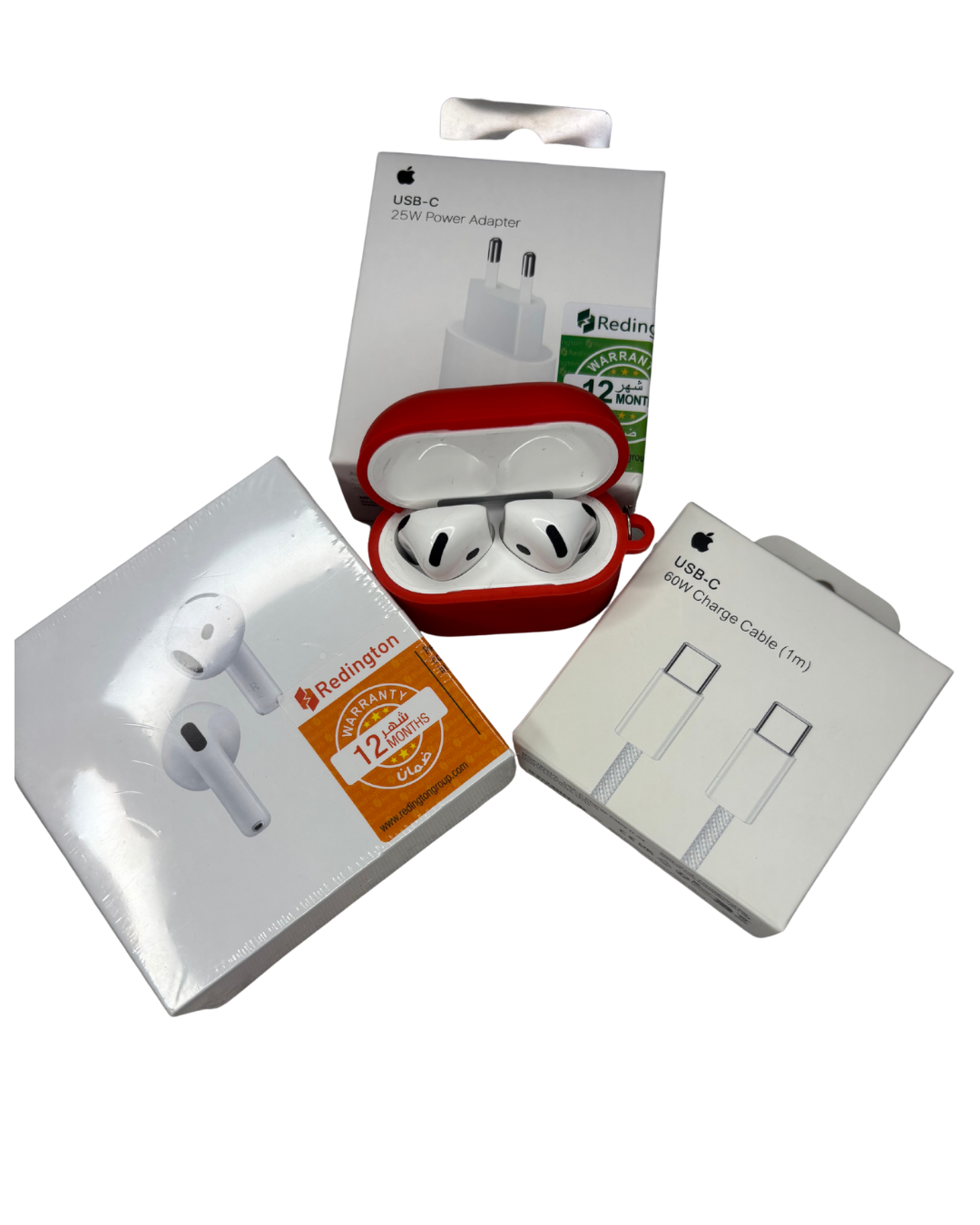 ✨ AirPods 4 Full Bundle – Cover + 25W Fast Adapter + Lightning/Type-C Cable | Free Delivery